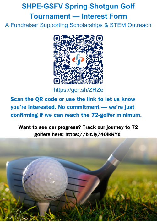 SHPE-GSFV Golf Tourney Interest Form